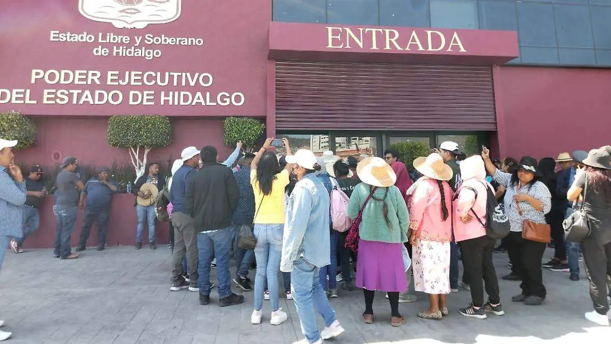 Manifestantes Ixmiquilpan